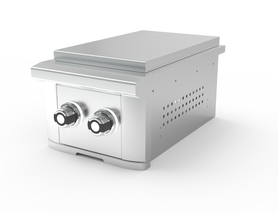 Wildfire Ranch Pro Double Side Burner 304 SS Propane - WFDBLSBRN-SS-LP