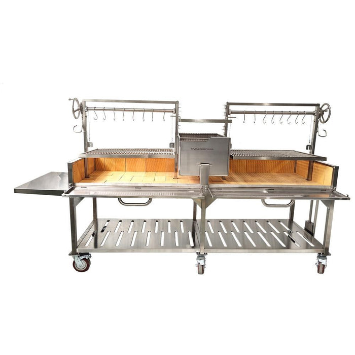 Tagwood BBQ XL Double Argentine Santa Maria Wood Fire & Charcoal Grill - BBQ24SS