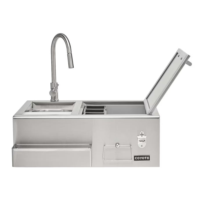 Coyote 30" Refreshment Center w/ Sink, Faucet, DI Cooler - C3RC