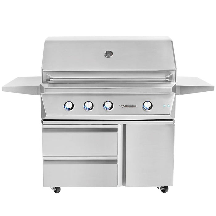 Twin Eagles 36-Inch 3-Burner Built-In Natural Gas Grill with Infrared Rotisserie Burner - TEBQ36R-CN