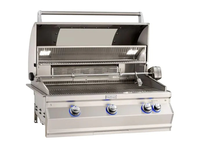 Fire Magic 34" Grills, Aurora A660i Built-In Grills with Analog Thermometer - A660i-8LAP-W
