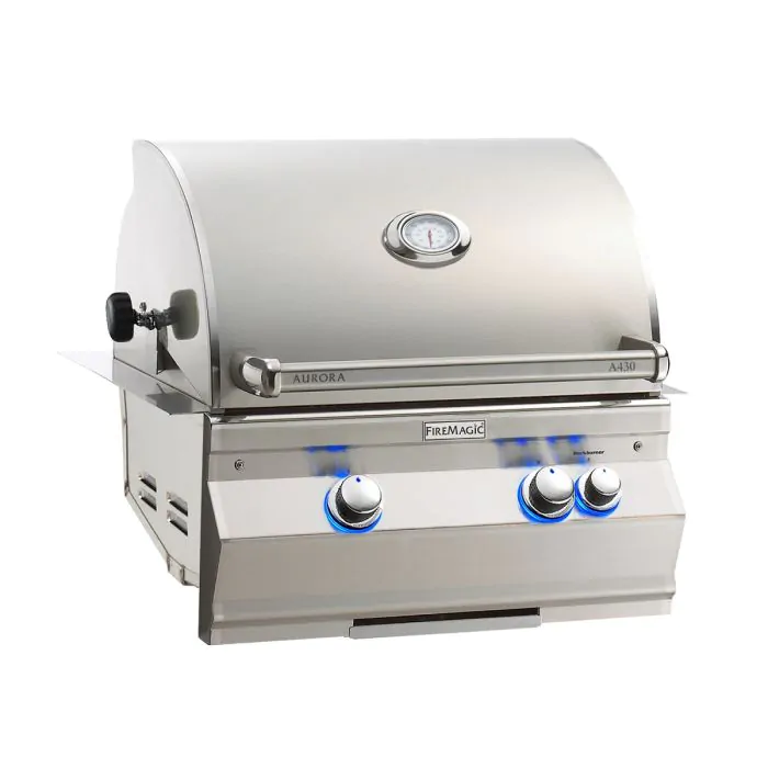 Fire Magic Aurora 24-Inch Built-In Propane Gas Grill With Analog Thermometer And Rotisserie - A430i-8EAP - Stono Outdoor Living Co