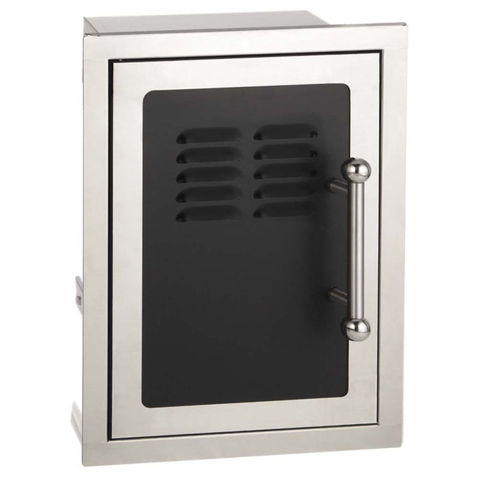 Fire Magic Echelon Black Diamond 14-Inch Left-Hinged Louvered Single Access Door W/Propane Tank Storage & Soft Close - 53820HSC-TL - Stono Outdoor Living Co