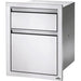 Napoleon 18-Inch Stainless Steel Double Waste Bin Drawer With Paper Towel Holder - BI-1824-1W - Stono Outdoor Living Co