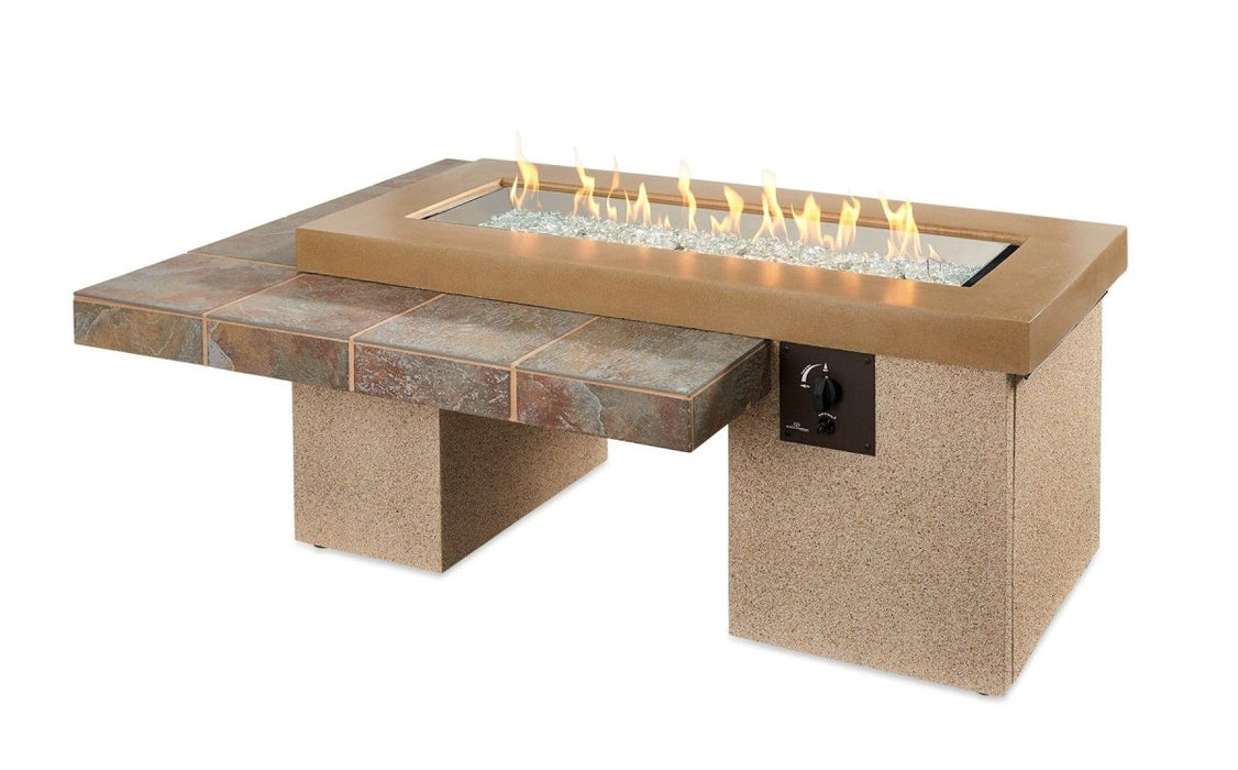Outdoor Greatroom Company Brown Uptown Linear Fire Pit Table - UPT-1242-BRN - Stono Outdoor Living Co