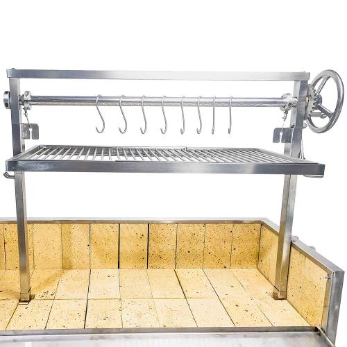 Tagwood BBQ 50-Inch Built-In Stainless Steel Santa Maria Argentine Charcoal Grill - BBQ05SS - Stono Outdoor Living Co