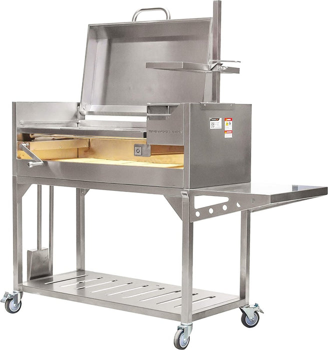 Tagwood BBQ Fully Assembled Argentine Santa Maria Wood Fire & Charcoal  Grill - All Stainless Steel - BBQ03SSF