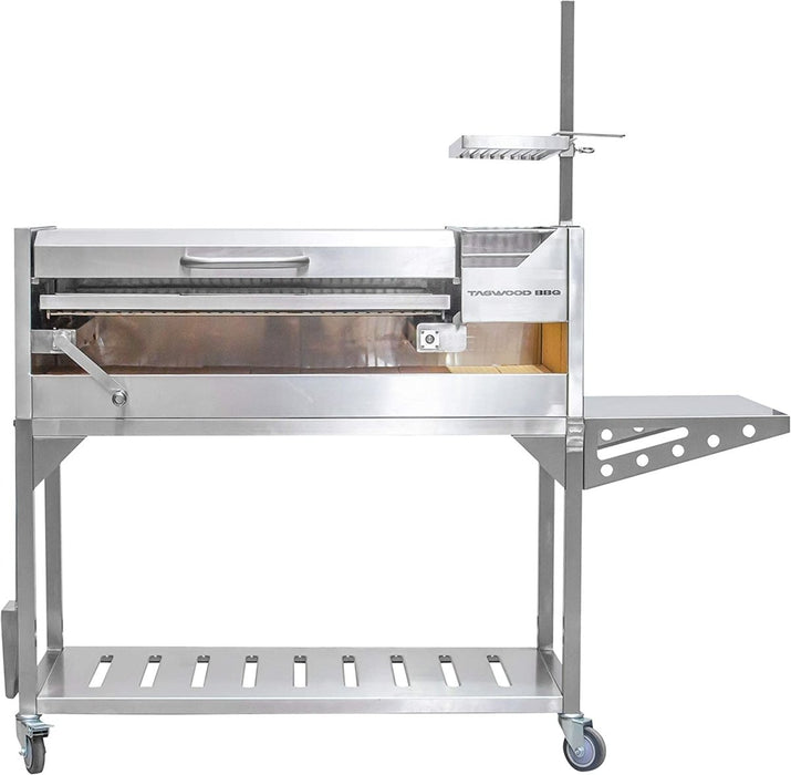 Tagwood BBQ Fully Assembled Argentine Santa Maria Wood Fire & Charcoal Grill with Top Lid - BBQ01SSF - Stono Outdoor Living Co