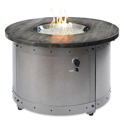 Outdoor Greatroom Company Edison 41-Inch Round Propane Gas Fire Pit Table with 20-Inch Crystal Fire Burner - ED-20 - Stono Outdoor Living Co