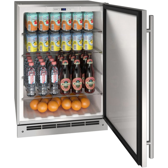 U-Line Outdoor Refrigerator 24", Reversible Hinge - Stainless Steel - UORE124-SS01A - Stono Outdoor Living Co