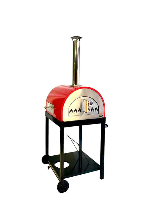 WPPO Red Hybrid 25" Wood Fired or Gas Fired Pizza Oven - WKE-04G-RED - Stono Outdoor Living Co