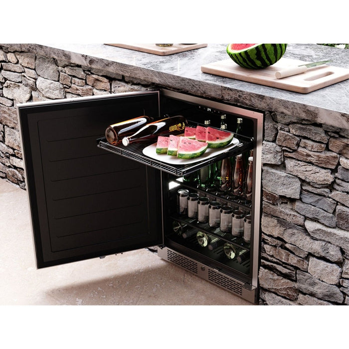 Zephyr Outdoor Beverage Center 24", Reversible, Lock - Stainless Steel - PRB24C01AS-OD - Stono Outdoor Living Co